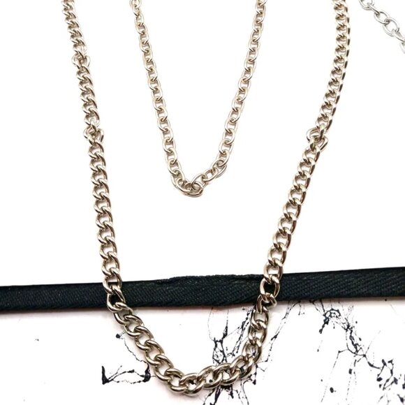 Double Layer Eye Evil Pants Or Wallet Silver Tone Chain 16" - Picture 7 of 10